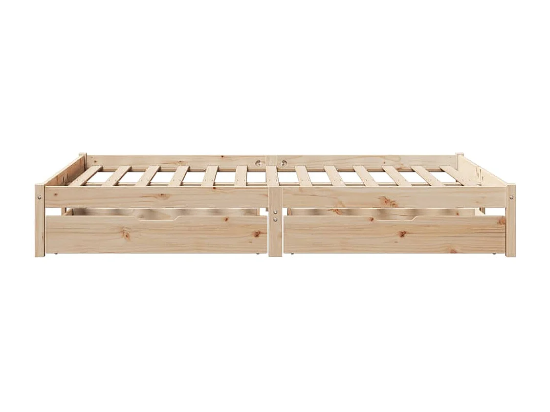 Cadre de lit sans matelas 135x190 cm bois de pin massif