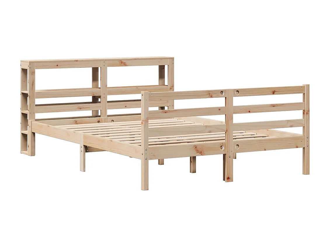 Letto senza Materasso 150x200 cm in Legno Massello di Pino