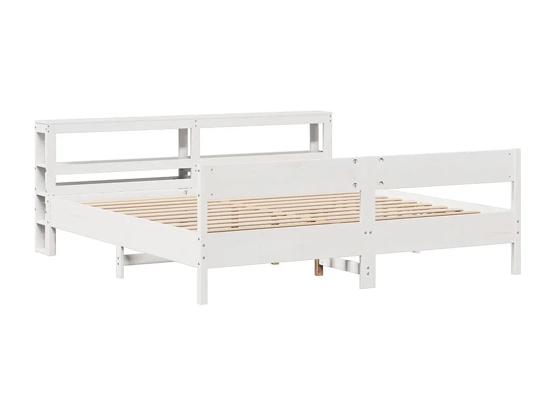 Letto senza Materasso Bianco 180x200 cm Legno Massello di Pino