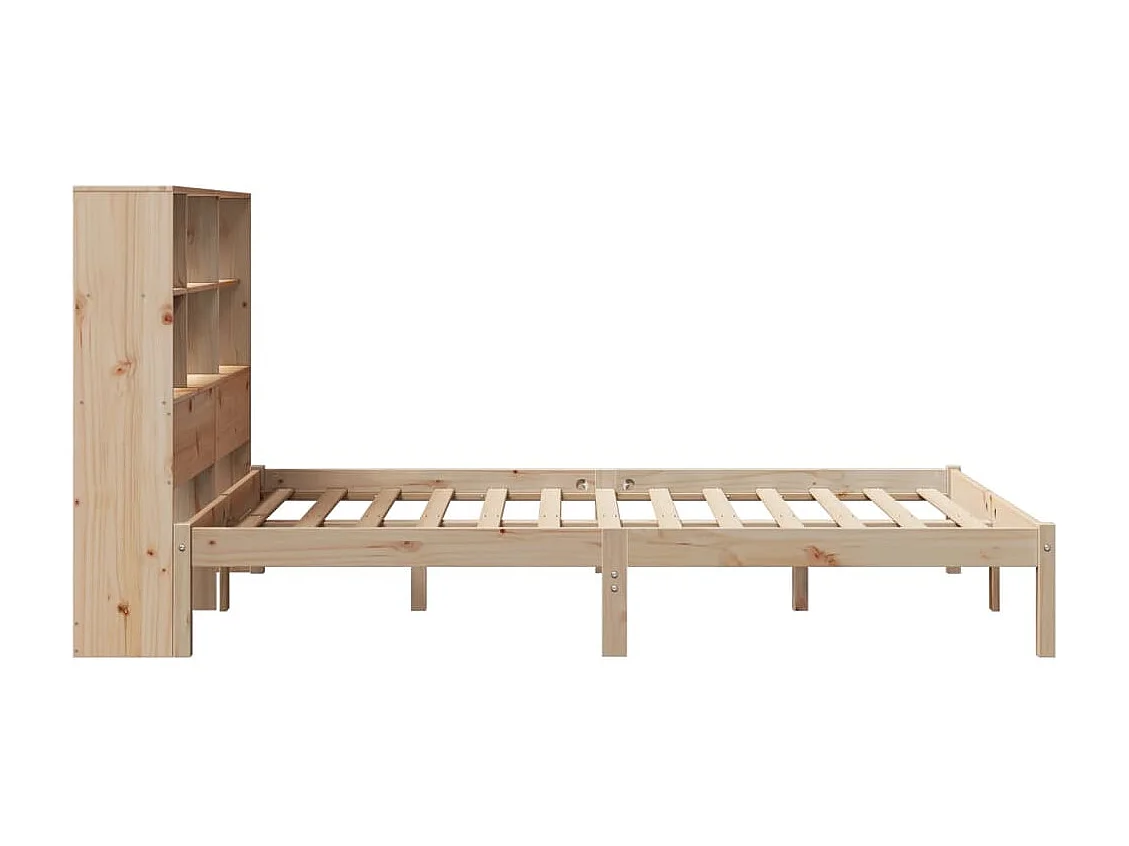 Letto Libreria senza Materasso 160x200 cm in Legno di Pino