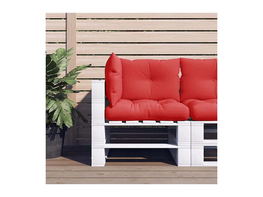 Palletkussens 3 st stof rood