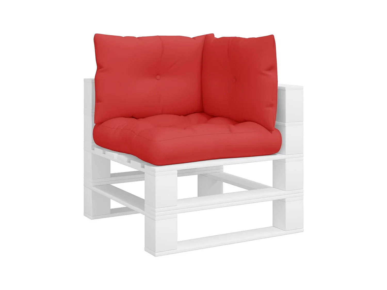 Coussins de palette lot de 3 rouge tissu