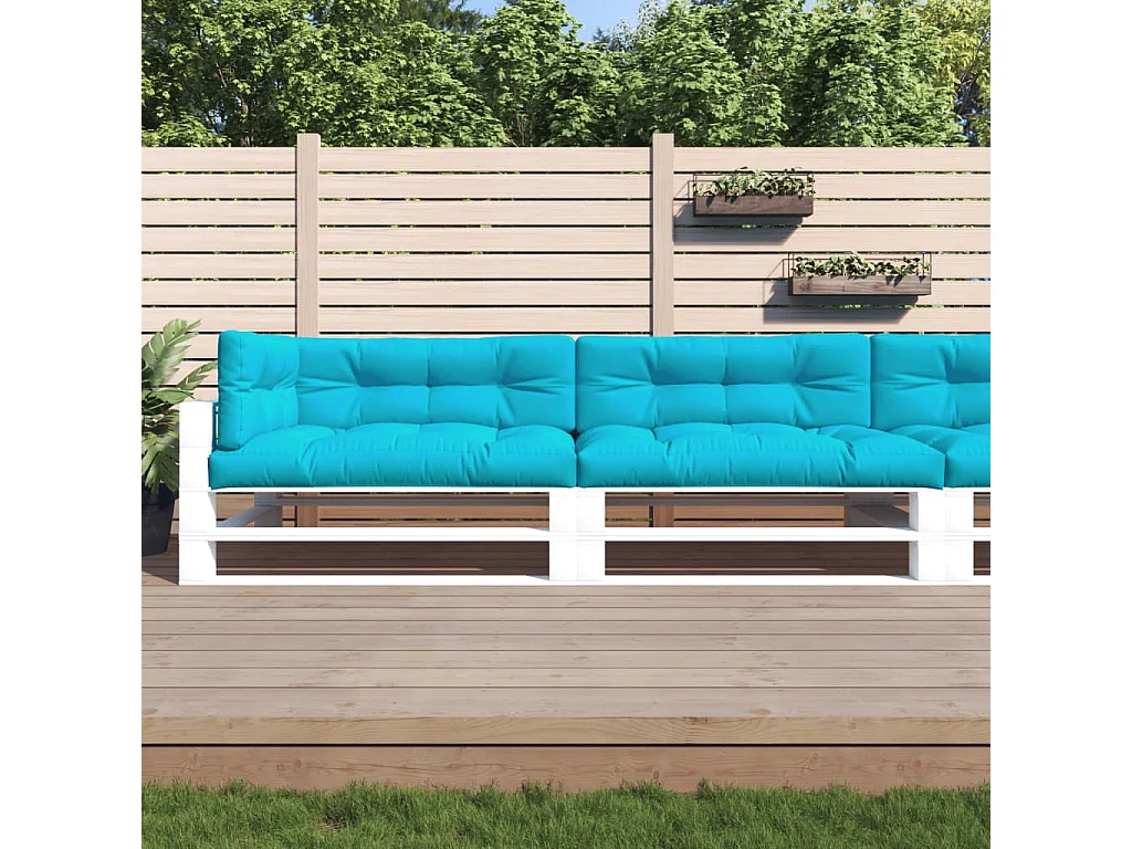 Palettenkissen 5-tlg. Türkis Stoff