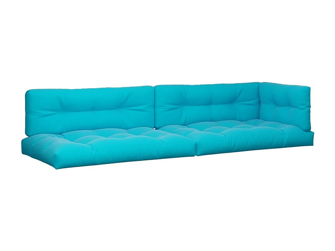 Palettenkissen 5-tlg. Türkis Stoff