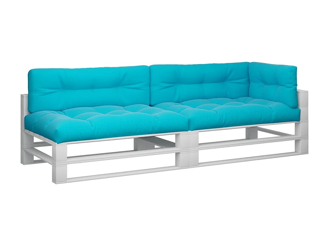 Palettenkissen 5-tlg. Türkis Stoff