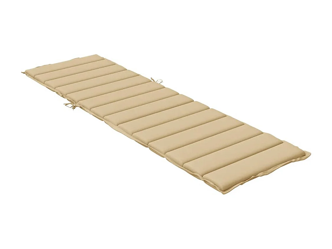 Sonnenliegen-Auflage Melange Beige 200x50x4 cm Stoff