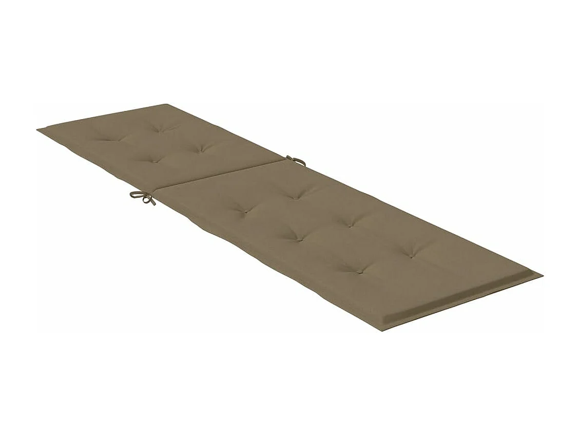 Coussin de chaise longue taupe mélangé (75+105)x50x3 cm tissu