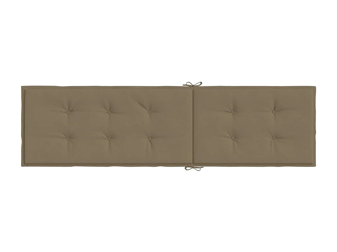 Coussin de chaise longue taupe mélangé (75+105)x50x3 cm tissu