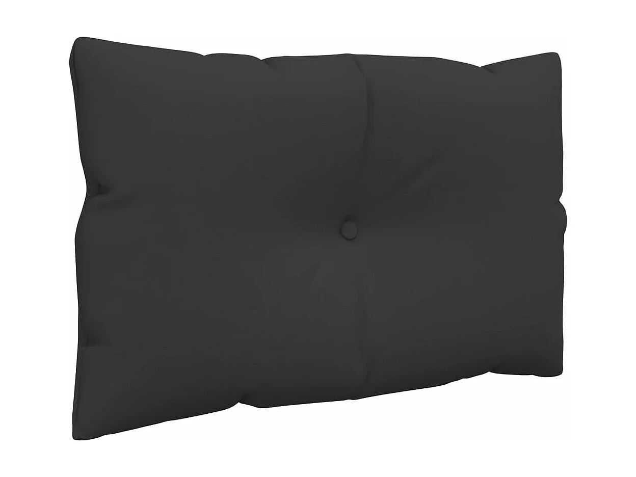 Coussins de palette lot de 2 noir tissu