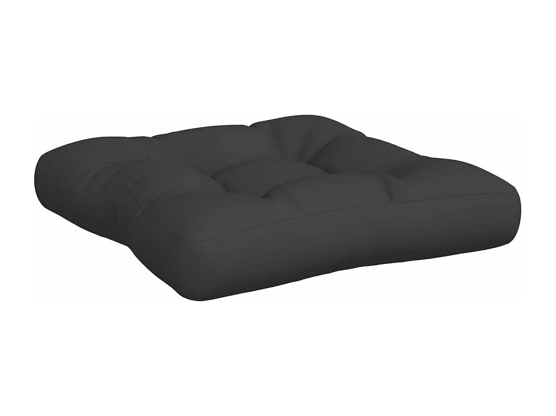 Coussins de palette lot de 2 noir tissu