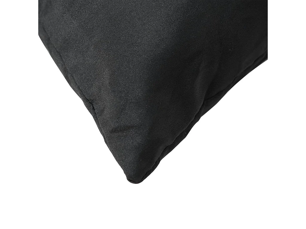 Coussins de palette lot de 2 noir tissu