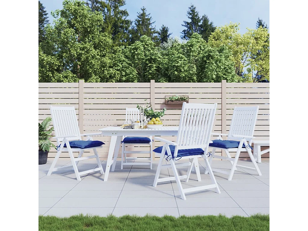 Coussins de palette lot de 4 bleu 50x50x7 cm tissu oxford