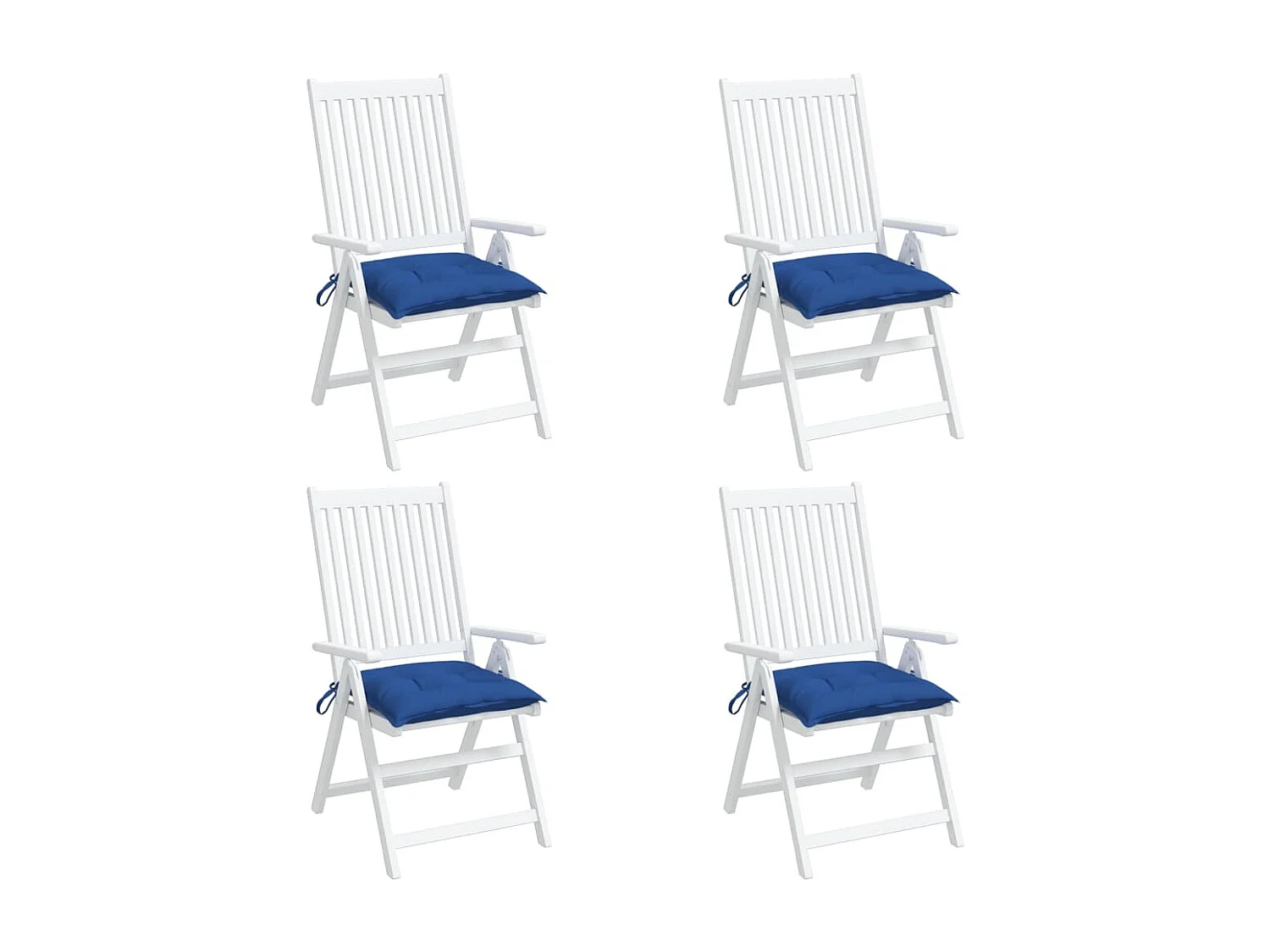 Coussins de palette lot de 4 bleu 50x50x7 cm tissu oxford