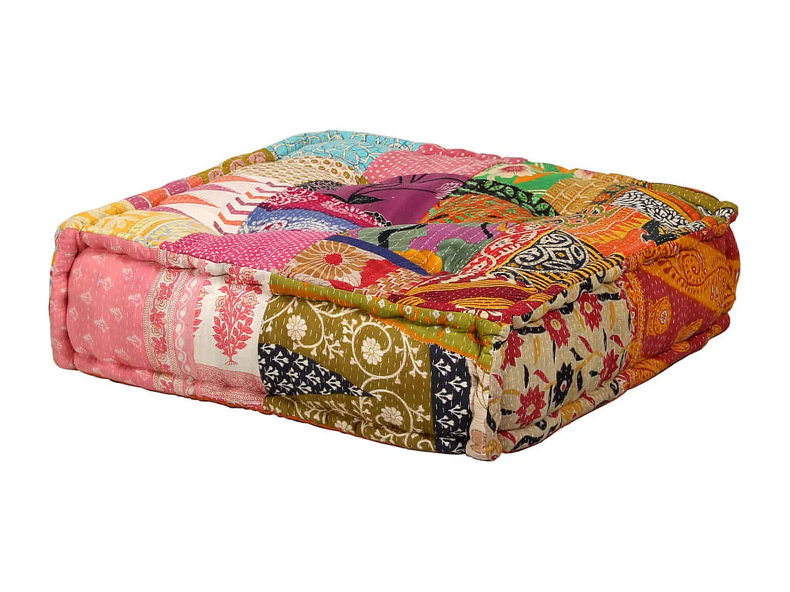 Pouf modulaire à 2 places Patchwork Tissu