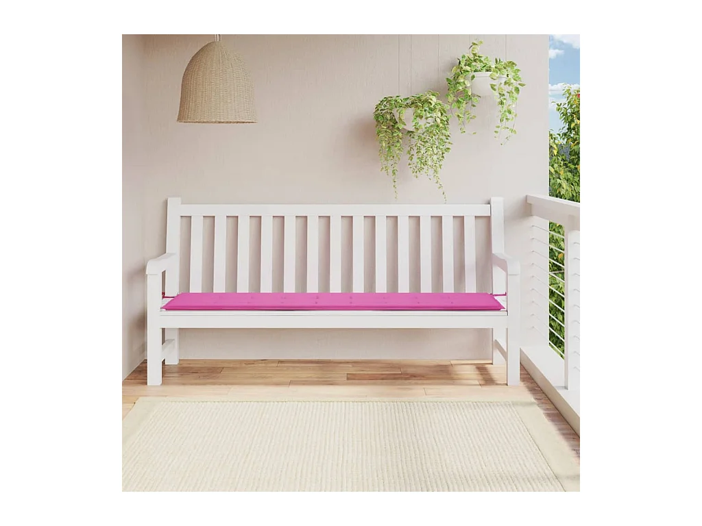 Gartenbank-Auflage Rosa 200x50x3 cm Stoff