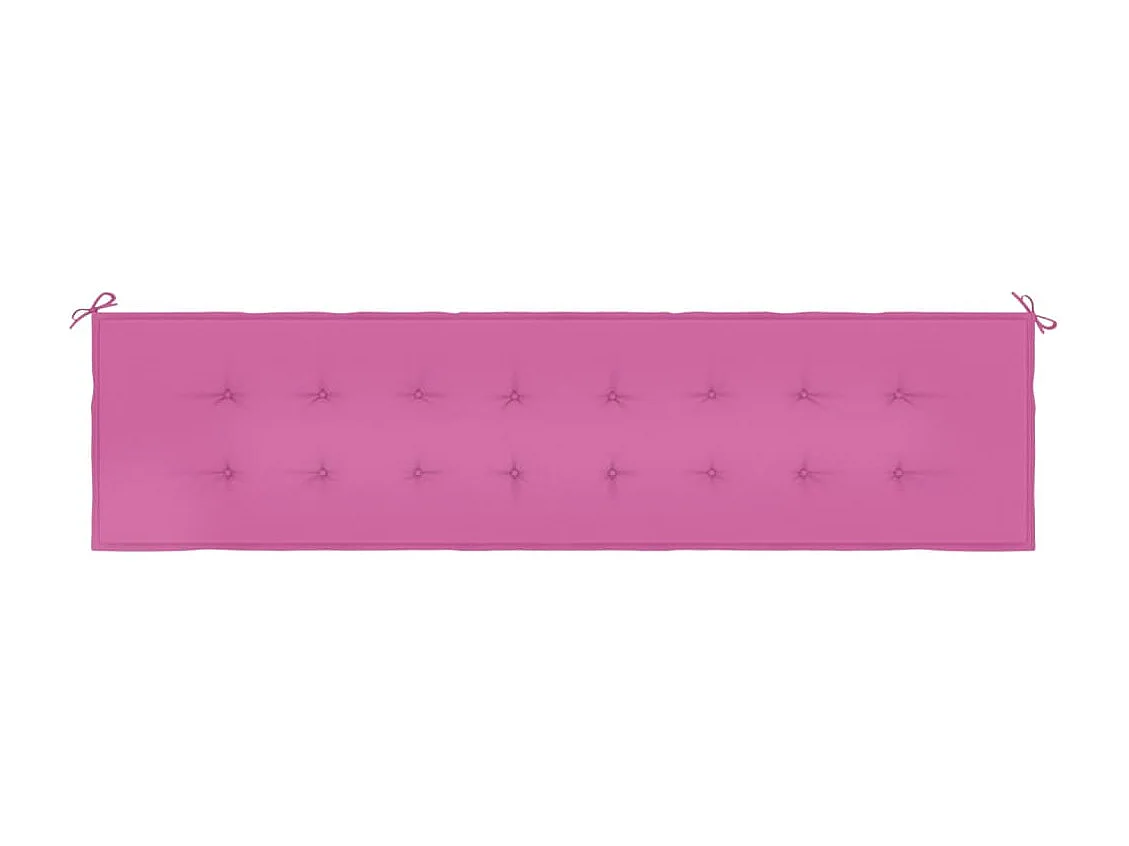 Coussin de banc de jardin rose 200x50x3 cm tissu
