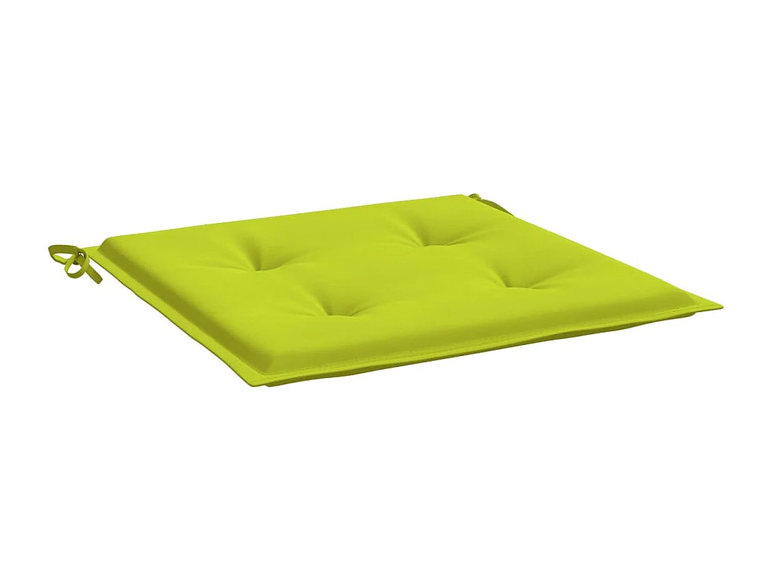 Coussins de chaise de jardin lot de 4 vert vif 40x40x3 cm