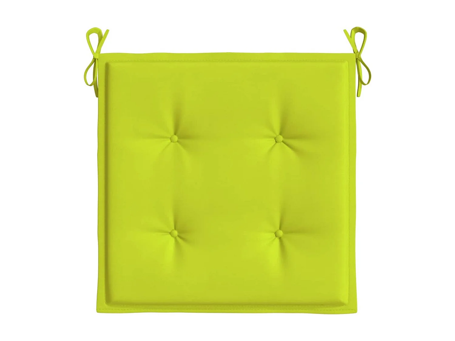 Coussins de chaise de jardin lot de 4 vert vif 40x40x3 cm