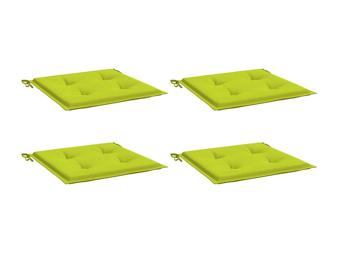 Cuscini per Sedia 4 pz Verde Intenso 40x40x3 cm Tessuto Oxford