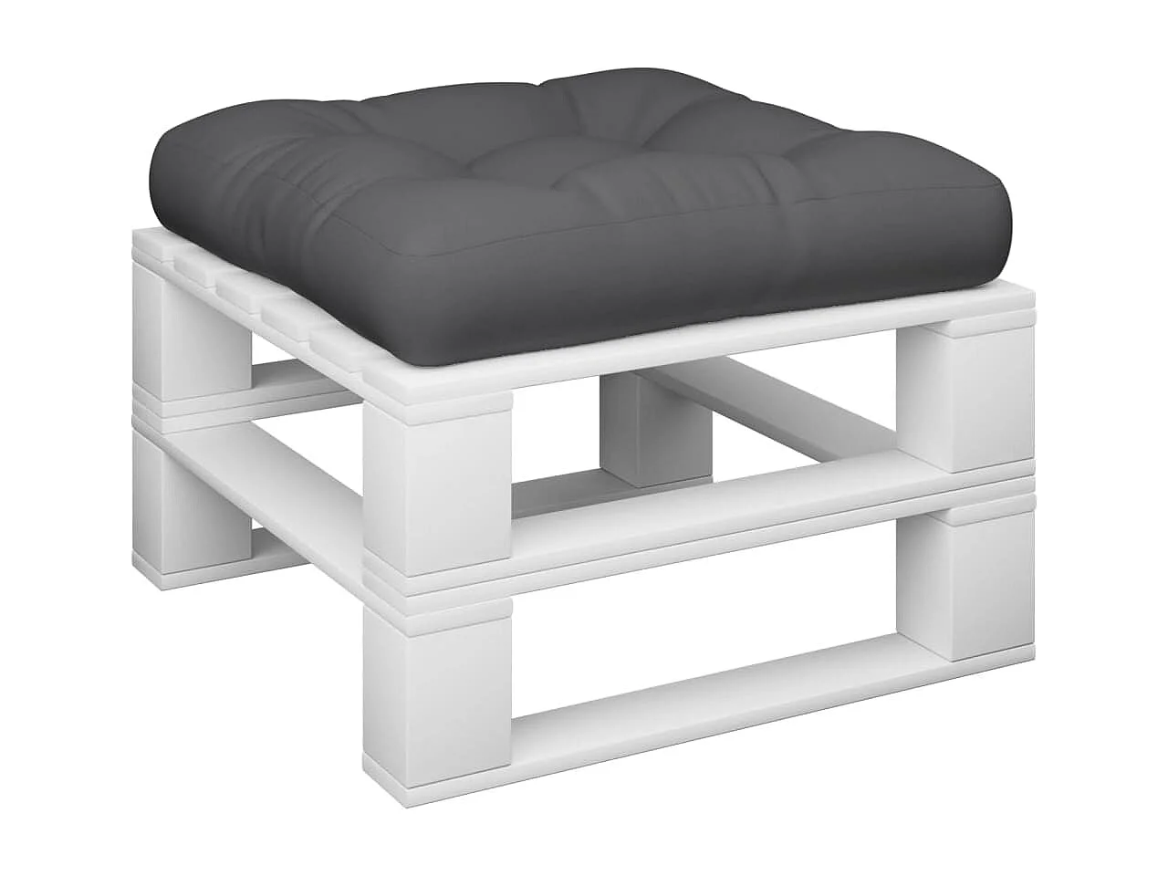 Cojín para sofá de palets tela gris 50x50x12 cm