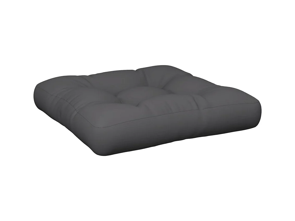 Coussin de palette gris 50x50x12 cm tissu