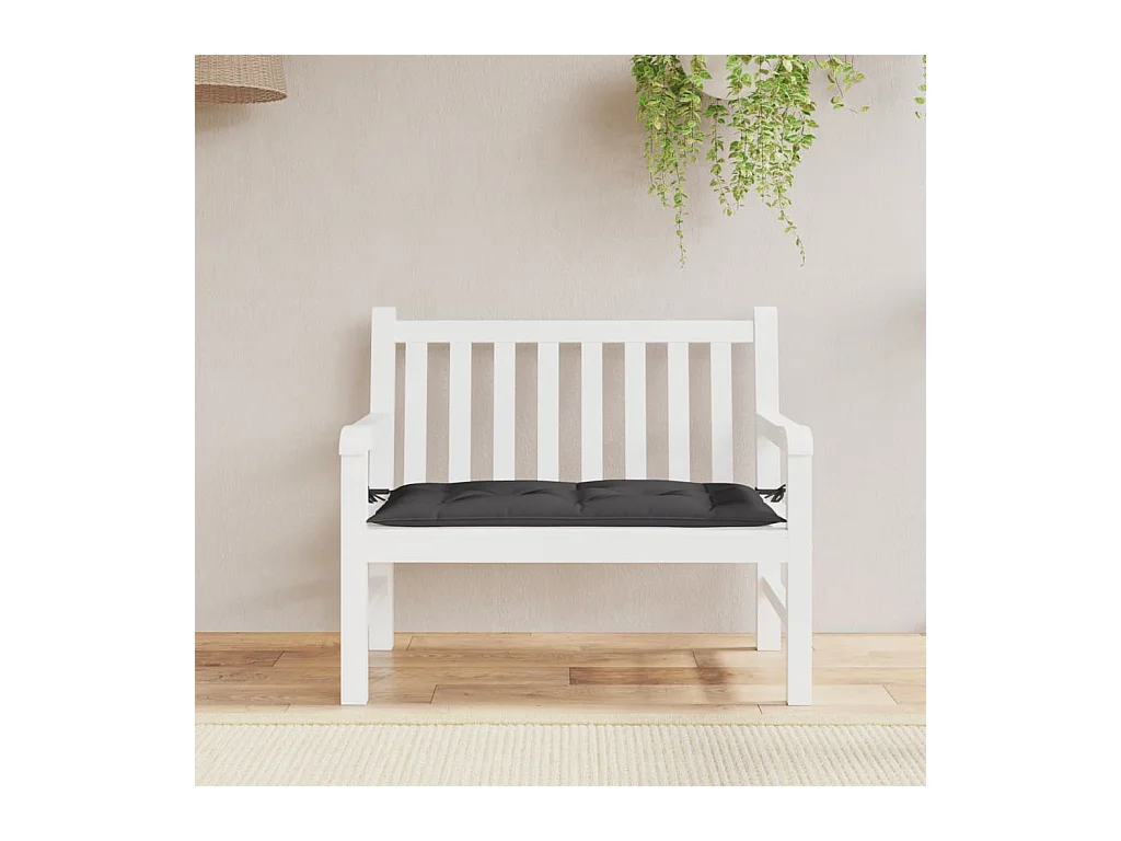 Gartenbank-Auflage Schwarz 110x50x7 cm Oxford-Gewebe