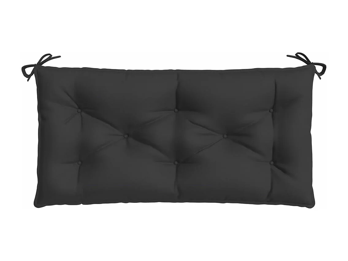 Coussin de banc de jardin noir 110x50x7 cm tissu oxford