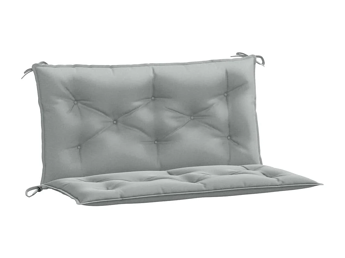 Cuscini Panca Giardino 2pz Grigio Chiaro Mélange 100x50x7 cm