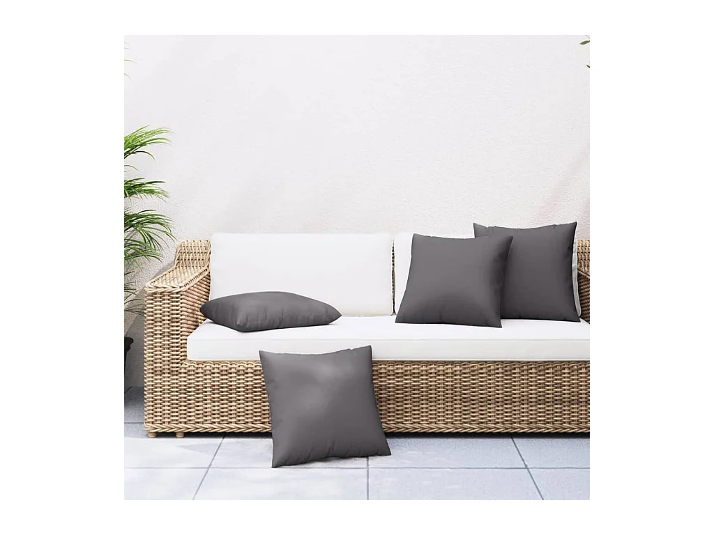 Cuscini per Divano 4 pz Antracite 50x50 cm in Tessuto