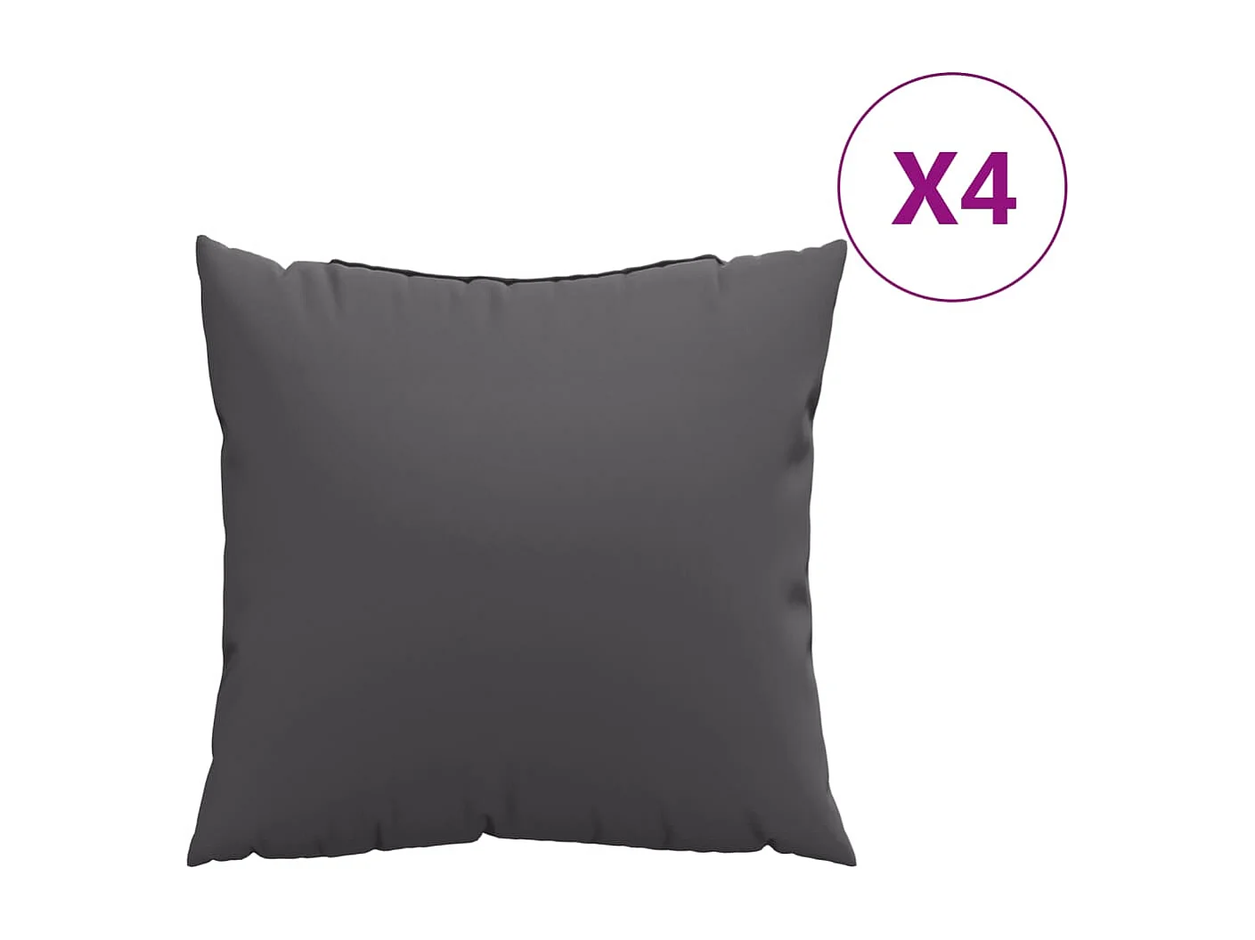 Cuscini per Divano 4 pz Antracite 50x50 cm in Tessuto