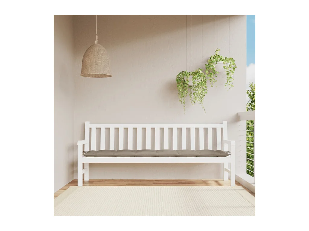 Gartenbank-Auflage Taupe 200x50x7 cm Oxford-Gewebe