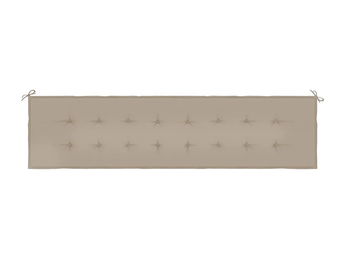 Cuscino per Panca Tortora 200x50x3 cm in Tessuto Oxford