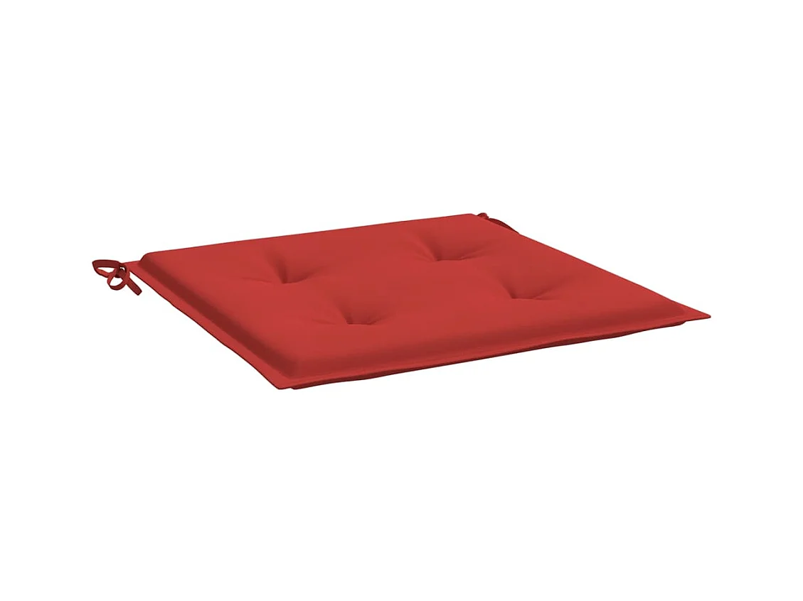 Coussins de chaise jardin lot de 4 rouge 50x50x3cm tissu oxford