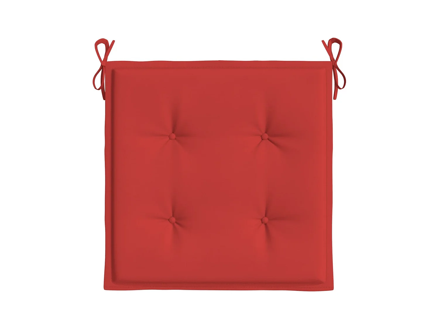 Coussins de chaise jardin lot de 4 rouge 50x50x3cm tissu oxford