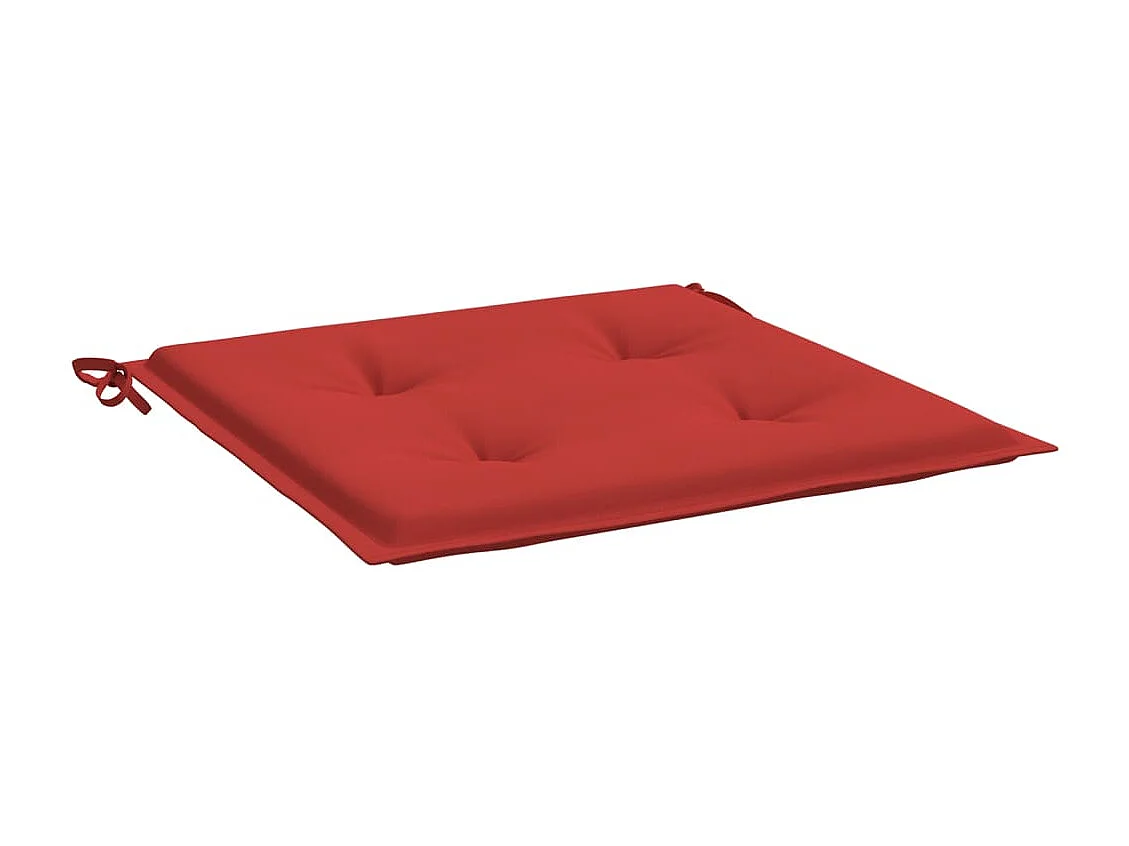 Coussins de chaise jardin lot de 4 rouge 50x50x3cm tissu oxford