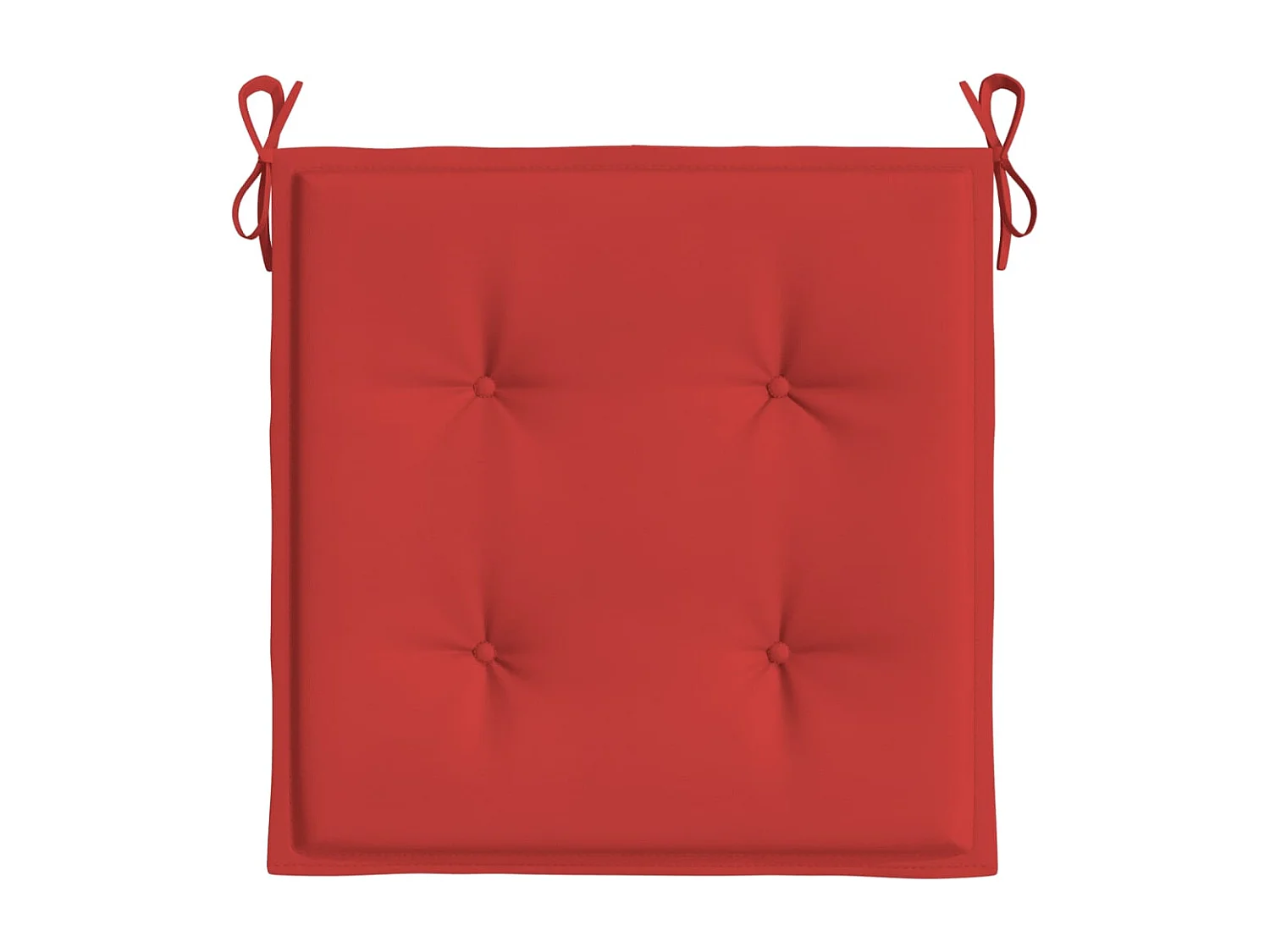 Coussins de chaise jardin lot de 4 rouge 50x50x3cm tissu oxford