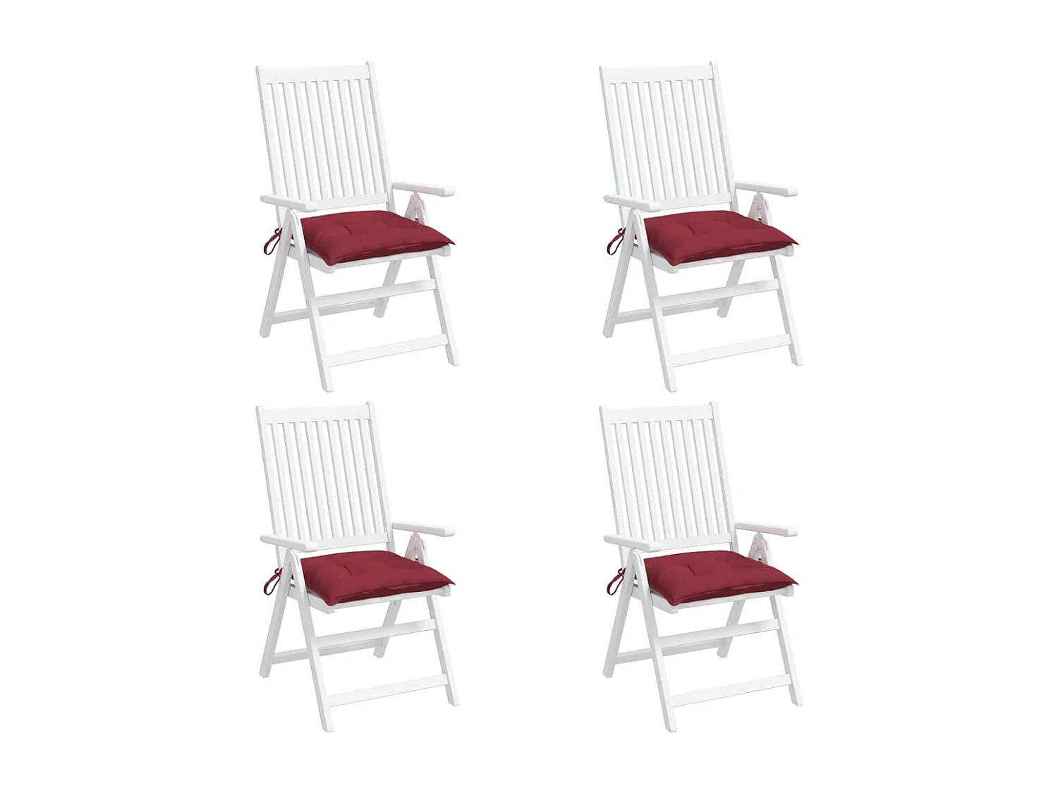 Almofadões móveis de paletes 4 pcs tecido oxford vermelho-tinto