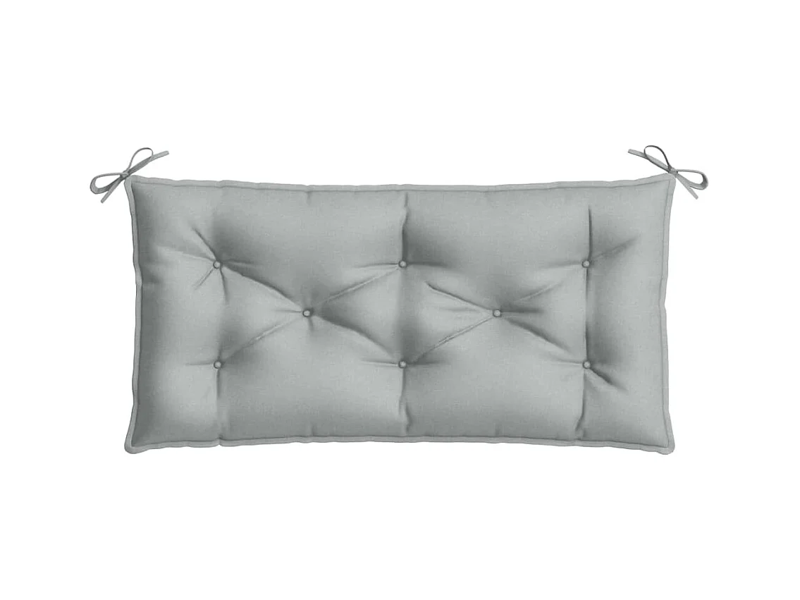 Coussin de banc de jardin gris clair mélangé 100x50x7 cm tissu