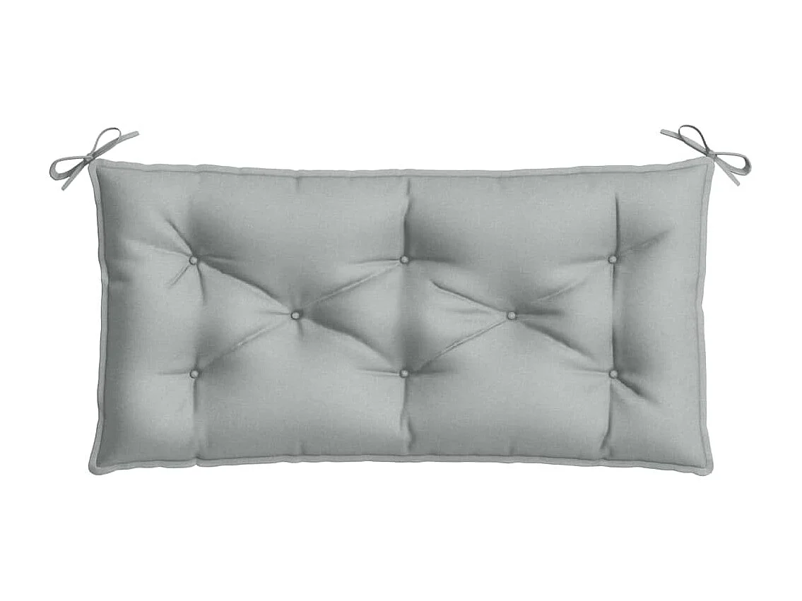 Coussin de banc de jardin gris clair mélangé 100x50x7 cm tissu