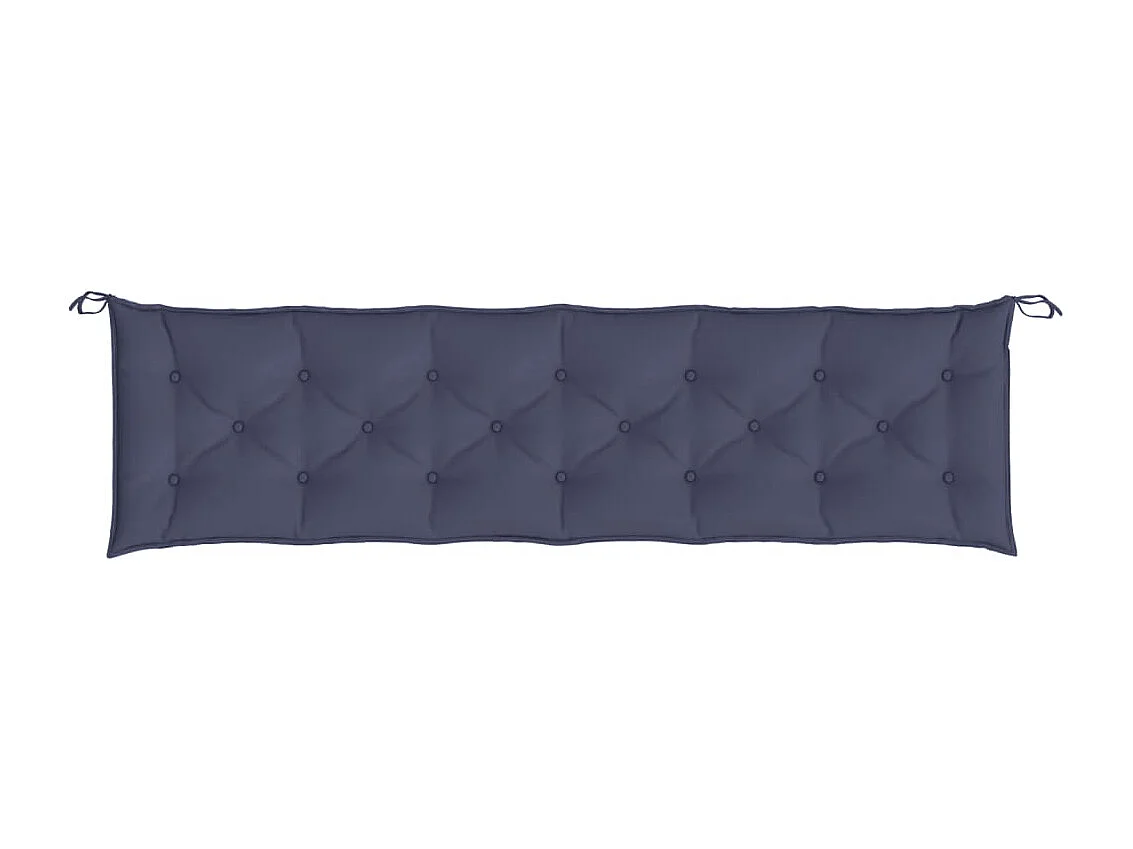 Coussin de banc de jardin bleu marine 200x50x7 cm tissu oxford