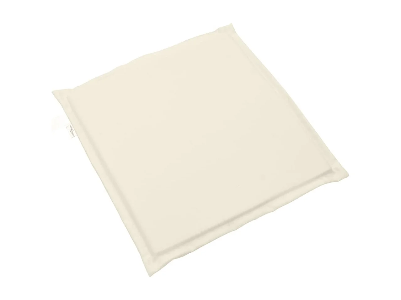 Cojines de asiento de jardín cuadrados 2 uds crema 45x45x2 cm