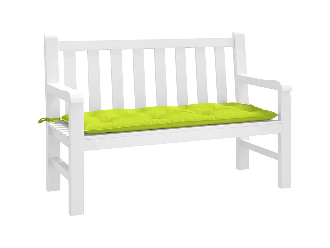 Coussin de banc de jardin vert brillant 120x50x7cm tissu oxford