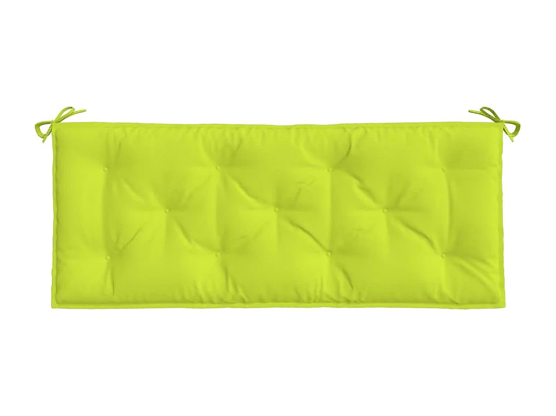 Coussin de banc de jardin vert brillant 120x50x7cm tissu oxford