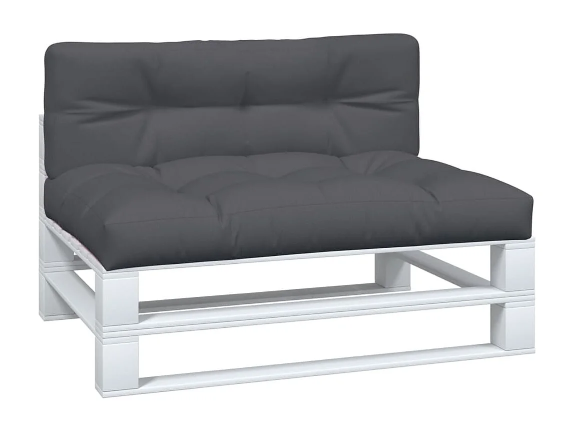 Cuscini per Pallet 2 pz Antracite in Tessuto