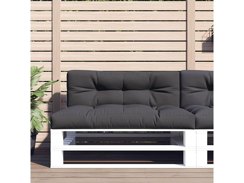 Coussins de palette lot de 2 anthracite tissu