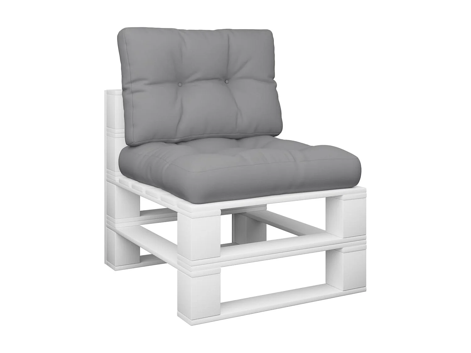 Coussins de palette lot de 2 gris tissu