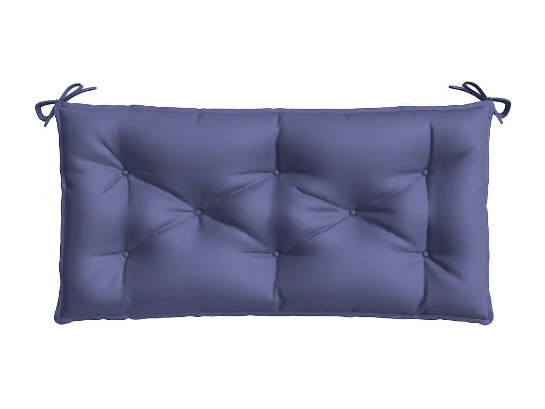 Cojines banco jardín 2 uds tela Oxford azul marino 100x50x7 cm