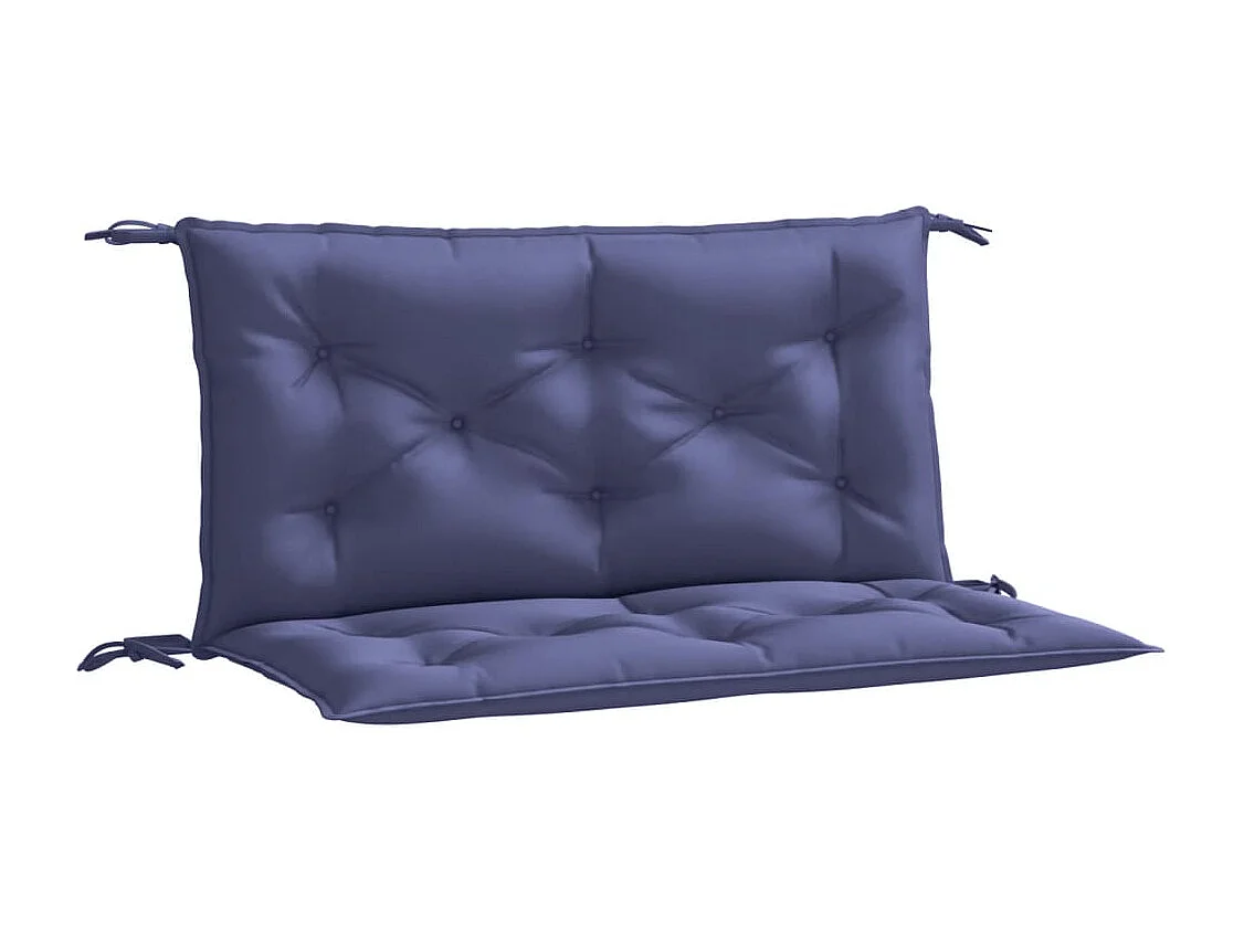 Coussins de banc de jardin lot de 2 bleu marine tissu oxford