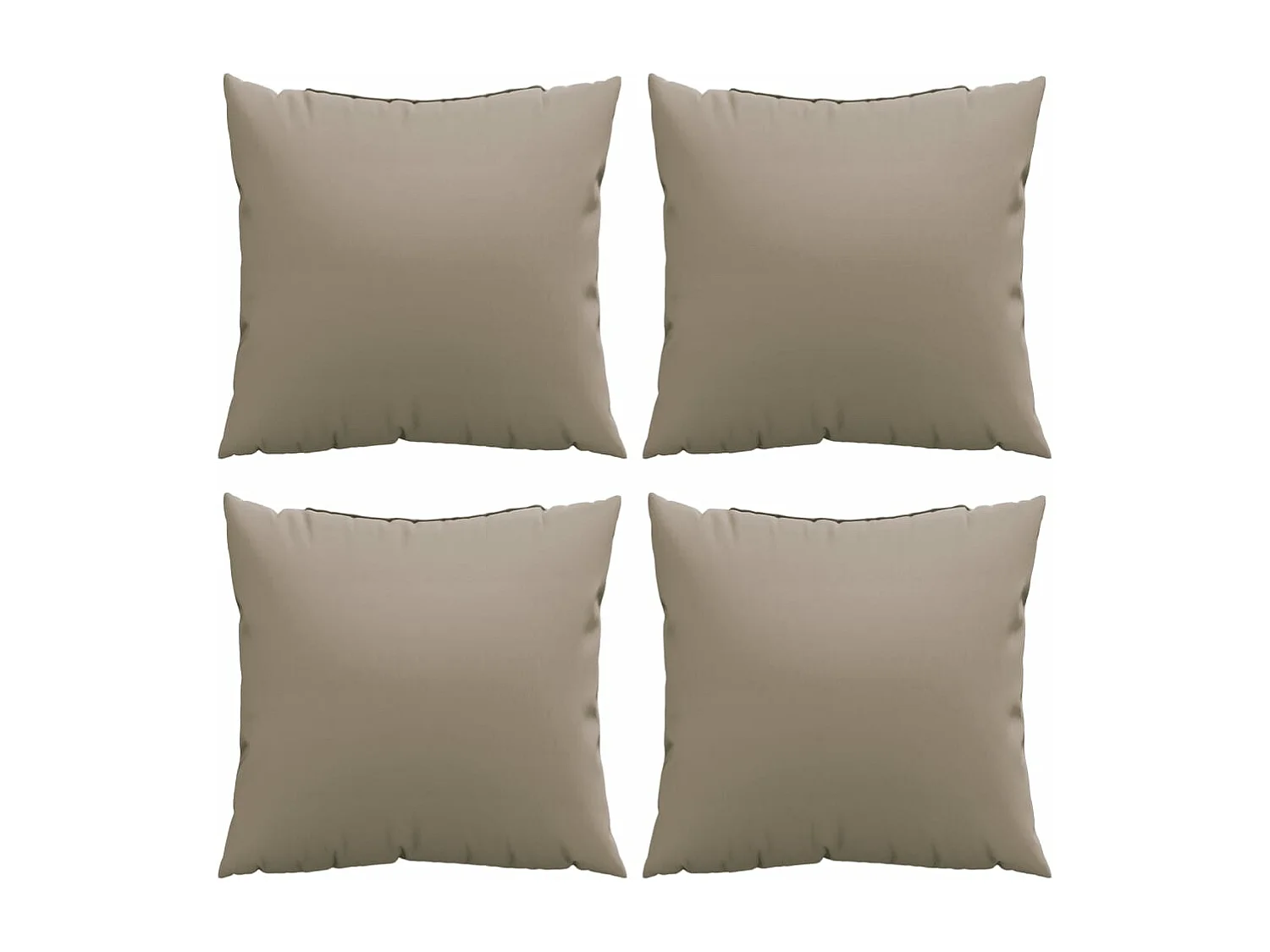 Cojines de sofá 4 unidades tela gris taupé 50x50 cm