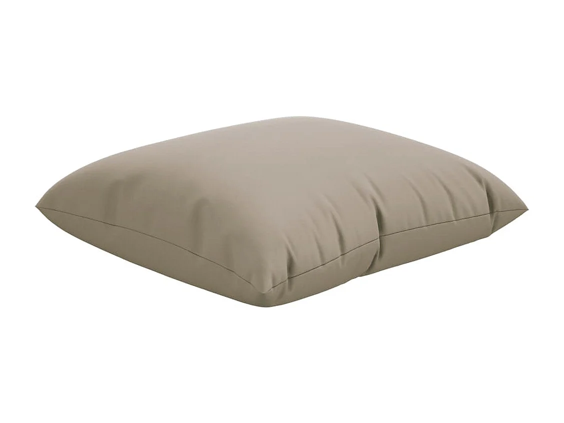 Coussins de canapé lot de 4 taupe 50x50 cm tissu